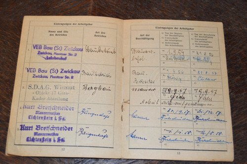 Ausweis 1954 sdag - 1954, wismut