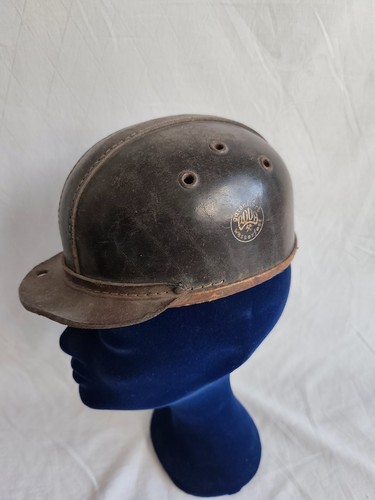 Antiker lederhelm bergbau - lederhelm,